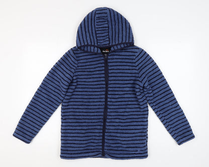 Peter Storm Boys Blue Striped Hooded Jacket, 13 Years