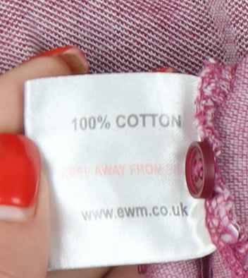 James Pringle Pink Men's Polo - Large, Button Accent