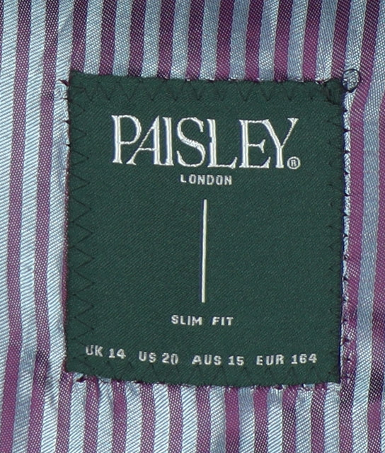 Paisley Boys Blue Slim Fit Suit Jacket UK 14