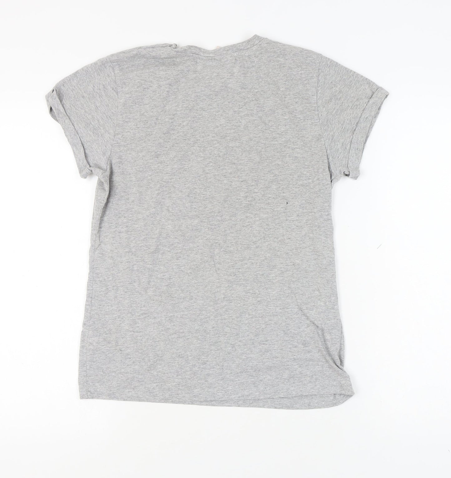 Womens UK Size S Despicable Me Grey Basic T-Shirt