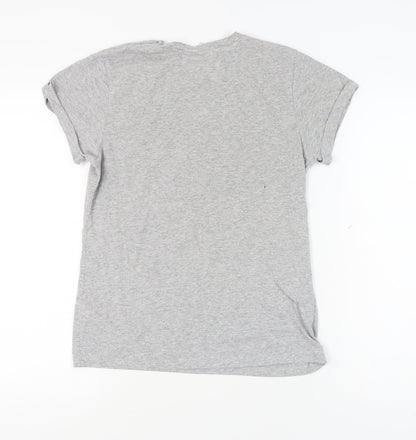 Womens UK Size S Despicable Me Grey Basic T-Shirt