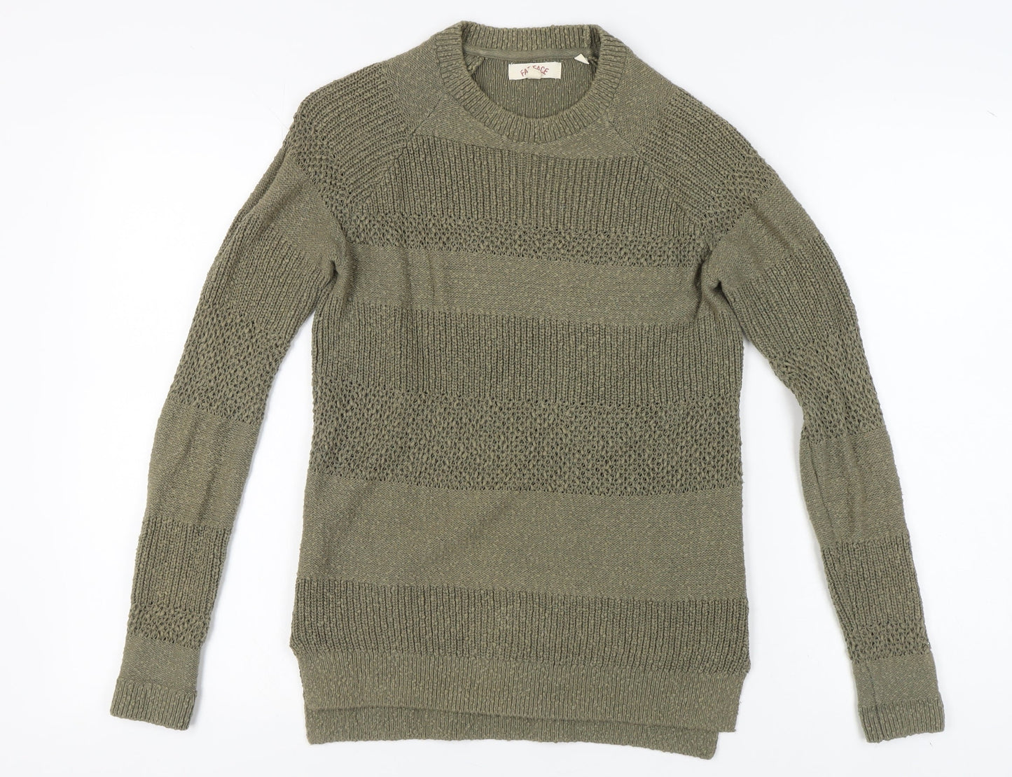 Womens UK Size 6 Fat Face Green Pullover Jumper
