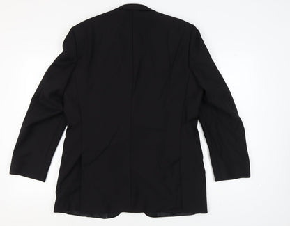 Mens UK Size 42 Jeff Banks Regular Black Suit Tuxedo