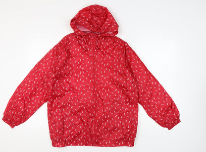 Womens UK Size S Arctic Storm Red Windbreaker Coat