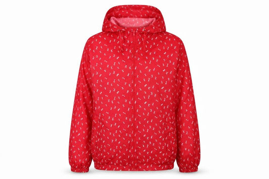 Womens UK Size S Arctic Storm Red Windbreaker Coat