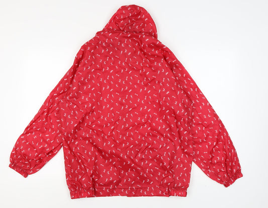 Arctic Storm Women's Red Floral Windbreaker Jacket S