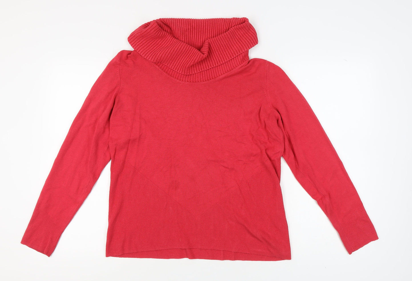 Alexon Women's Red Cowl Neck Pullover Jumper XL