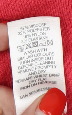 Alexon Women's Red Cowl Neck Pullover Jumper XL