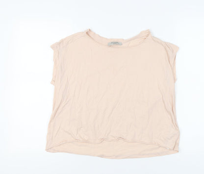 Womens UK Size M AllSaints Beige Basic T-Shirt