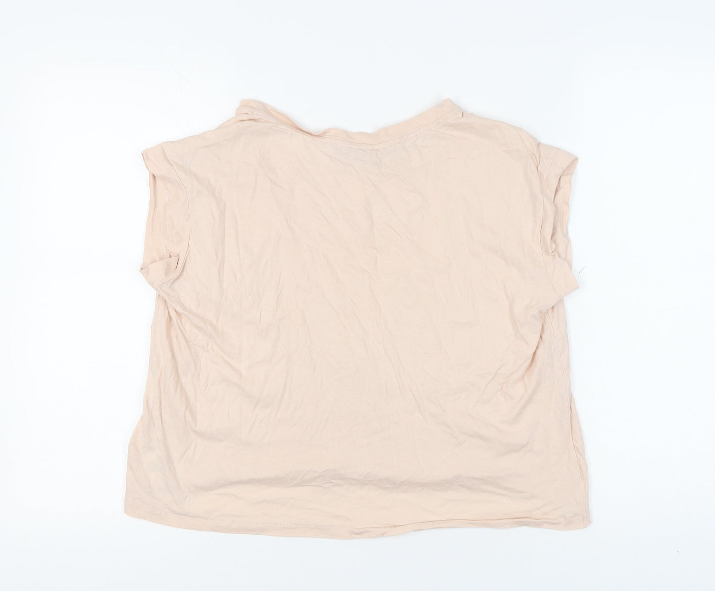 Womens UK Size M AllSaints Beige Basic T-Shirt