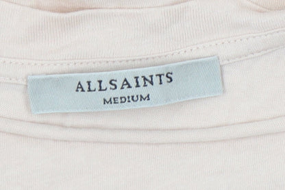 Womens UK Size M AllSaints Beige Basic T-Shirt