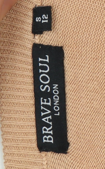Womens UK Size 12 Brave Soul Beige Pullover Jumper