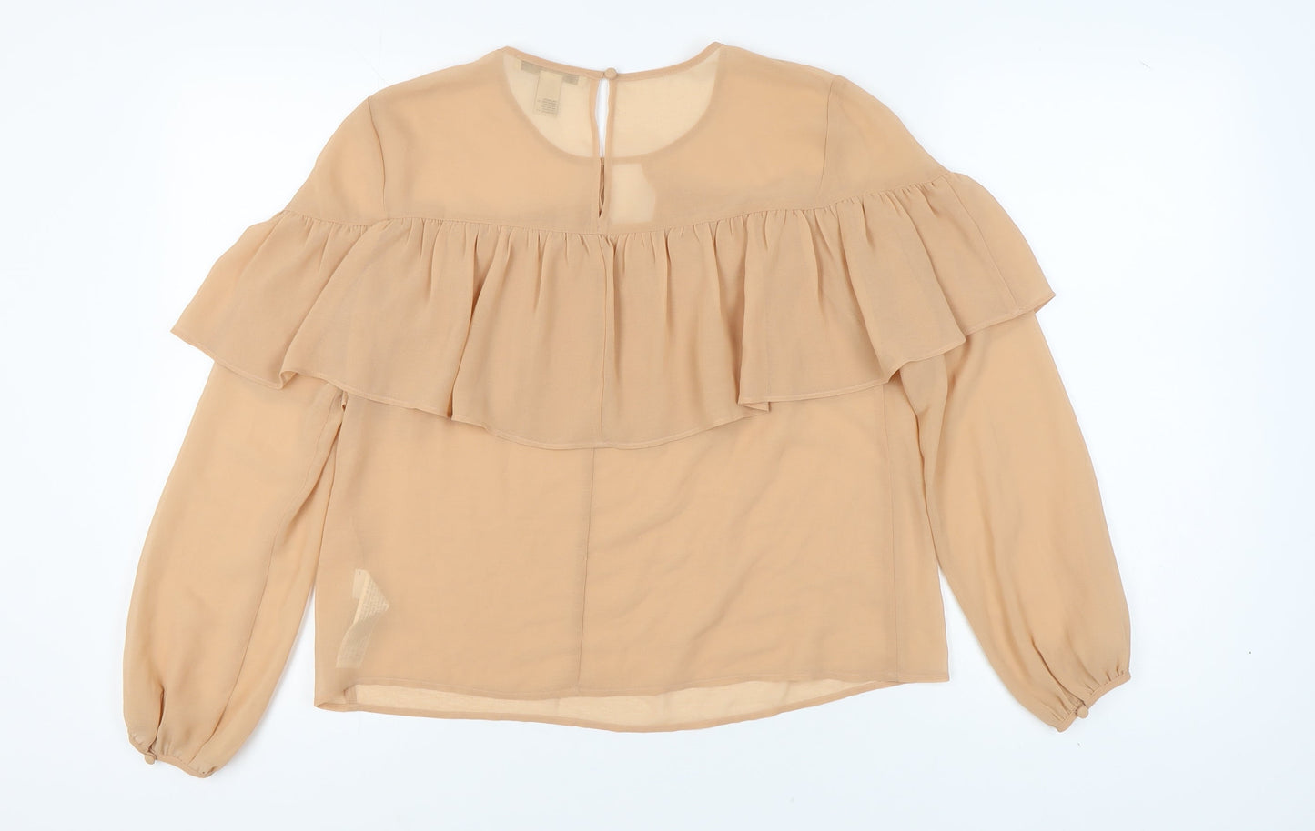 Womens UK Size M FOREVER 21 Beige Basic Blouse