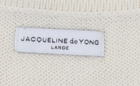 Womens UK Size L Jacqueline de Yong Beige Pullover Jumper