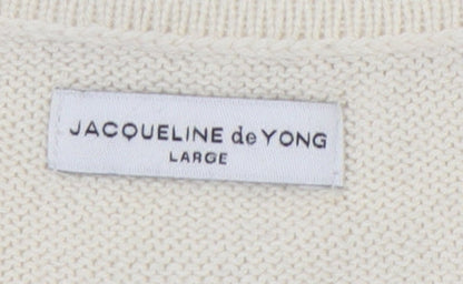 Womens UK Size L Jacqueline de Yong Beige Pullover Jumper