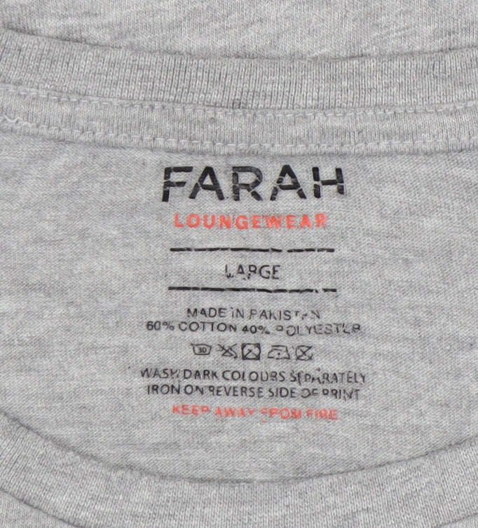 Mens UK Size L Farah Grey  T-Shirt