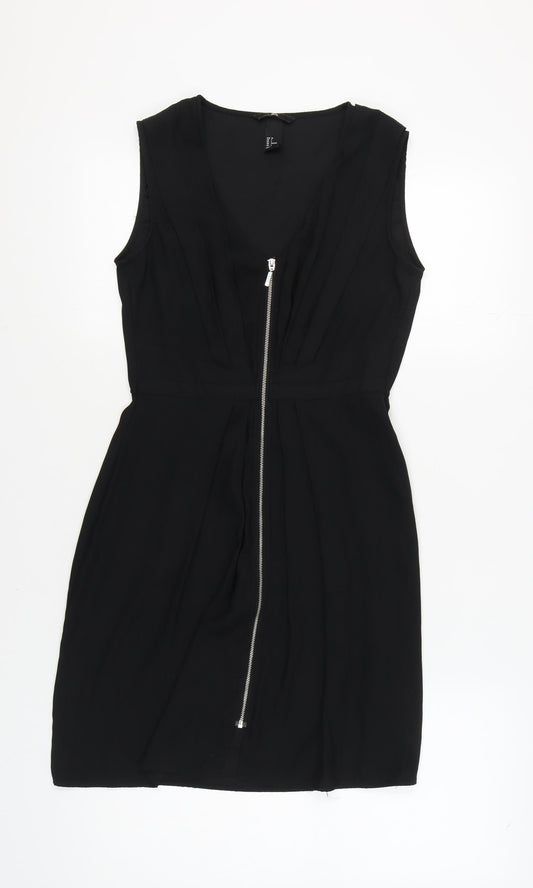 H&M Women's Black Sleeveless V-Neck Dress Size 8