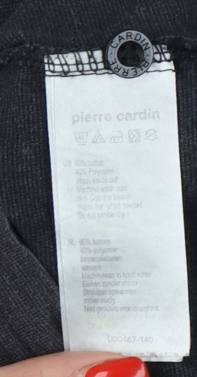 Pierre Cardin Men's Black Polo Shirt Size M