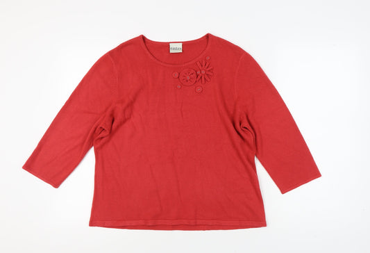 Eastex Women's Red Pullover Jumper Size 18