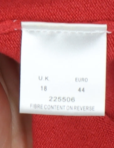 Eastex Women's Red Pullover Jumper Size 18