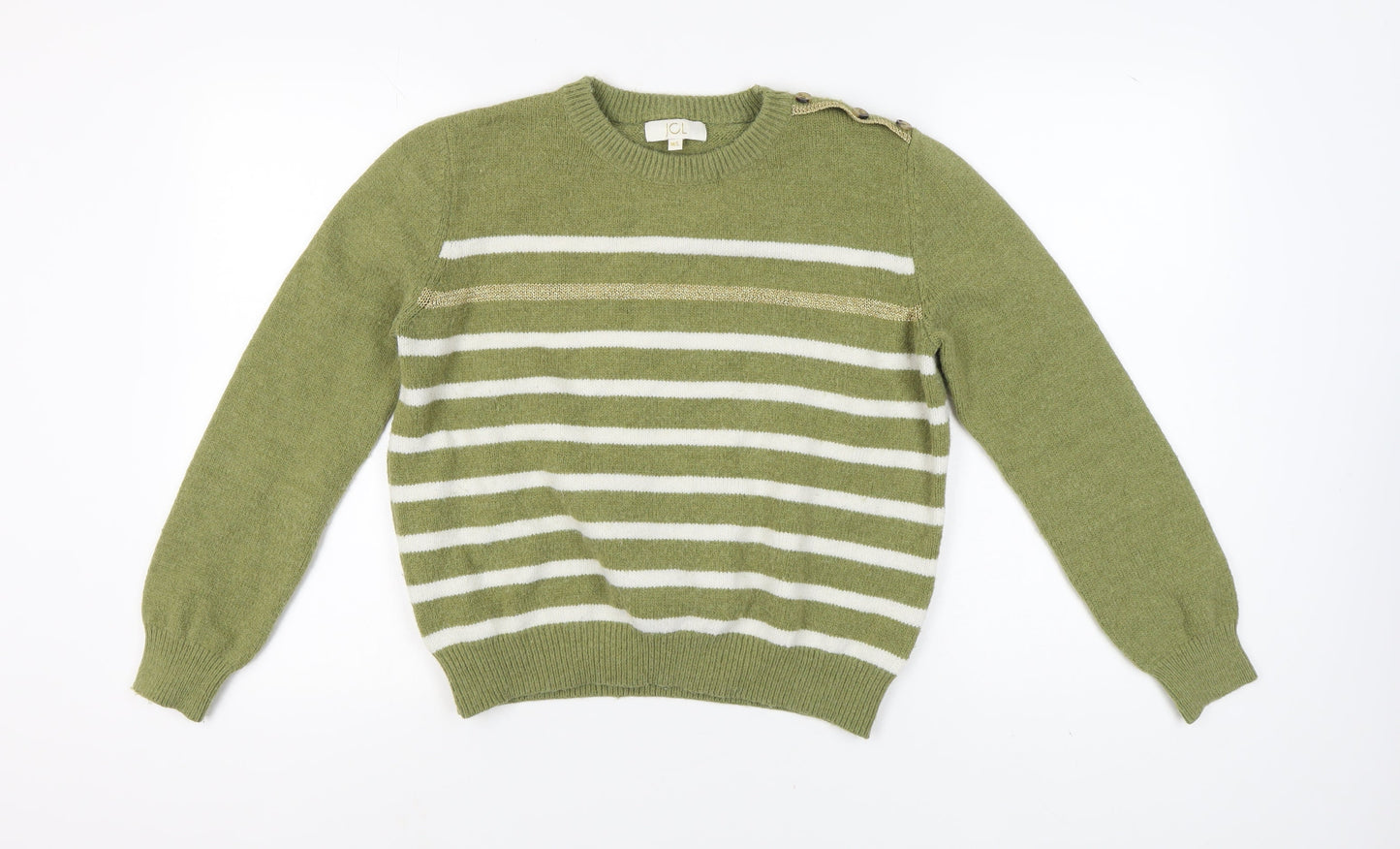 Womens UK Size M/L JCL Green Pullover Jumper