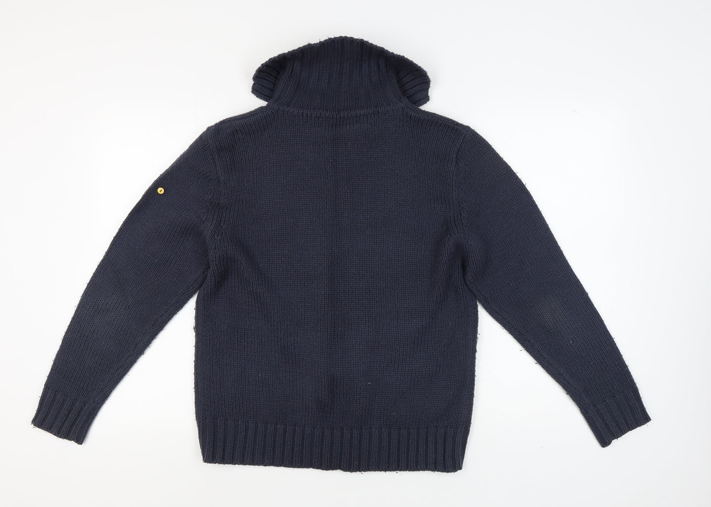 Tom Cat Men's Blue Full Zip Cable-Knit Jumper M