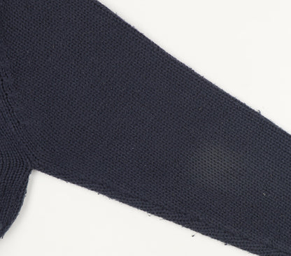 Tom Cat Men's Blue Full Zip Cable-Knit Jumper M