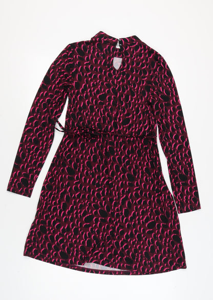 New Look Women's Multicoloured Long Sleeve Dress - Size 10