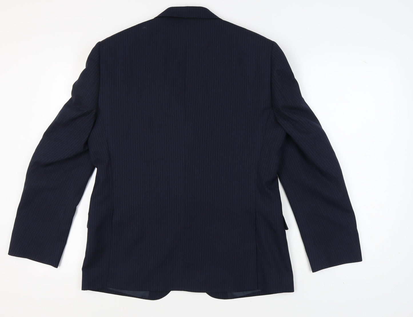 Marks and Spencer Men's Blue Blazer, Size L, Striped
