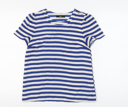 Womens UK Size 8 Oasis Blue Basic T-Shirt