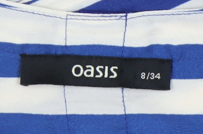 Womens UK Size 8 Oasis Blue Basic T-Shirt