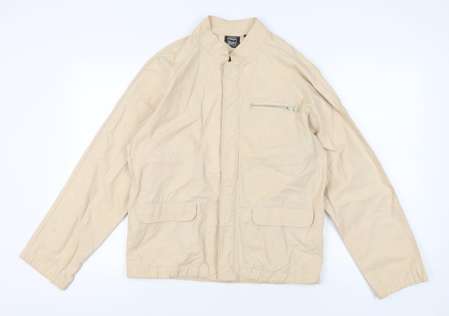 Mens UK Size M Levi Strauss & Co. Beige Biker Coat