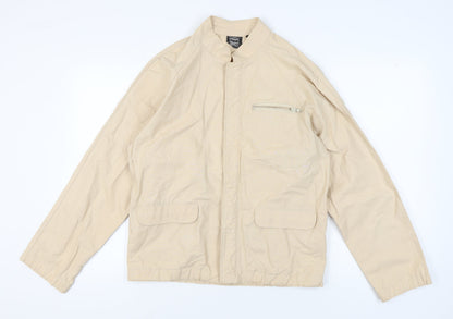 Mens UK Size M Levi Strauss & Co. Beige Biker Coat