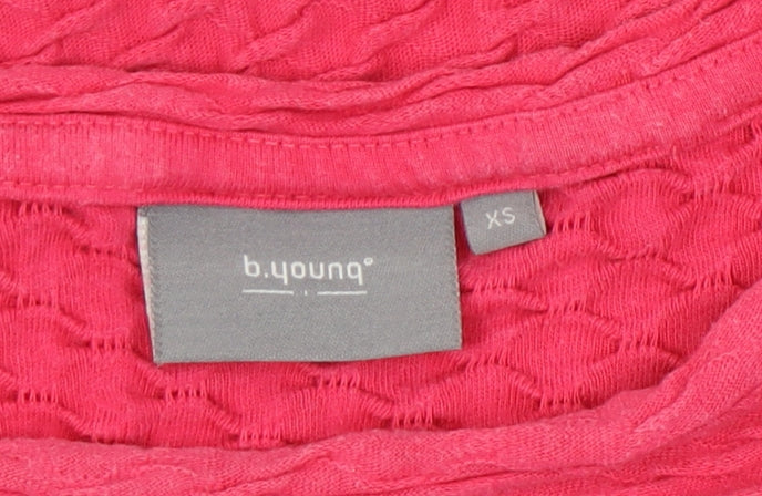 b.young Women's XS Red Basic Short Sleeve Top