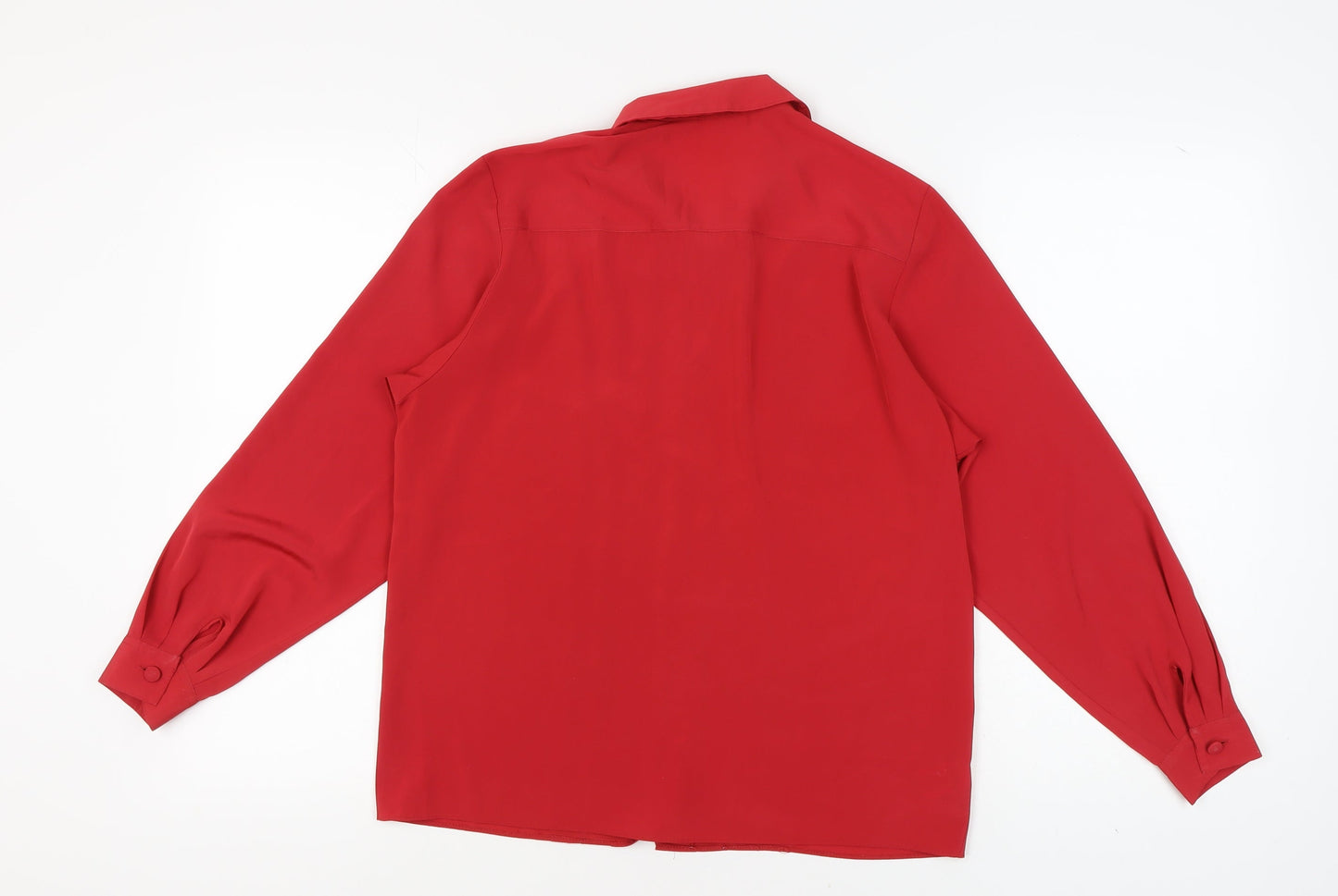 Womens UK Size 10 St Michael Red Basic Blouse