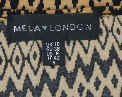 Mela London Women's Multicoloured Cap Sleeve Dress Size 10