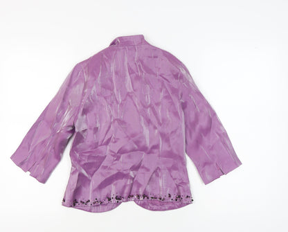 Minuet Women's Purple Blazer 10 Sheer Party/Cocktail