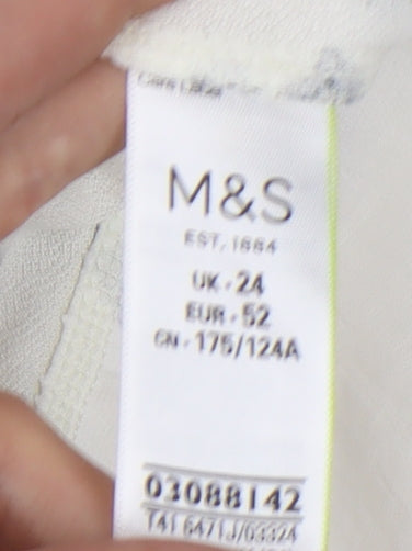Womens UK Size 24 Marks and Spencer Black Basic Blouse
