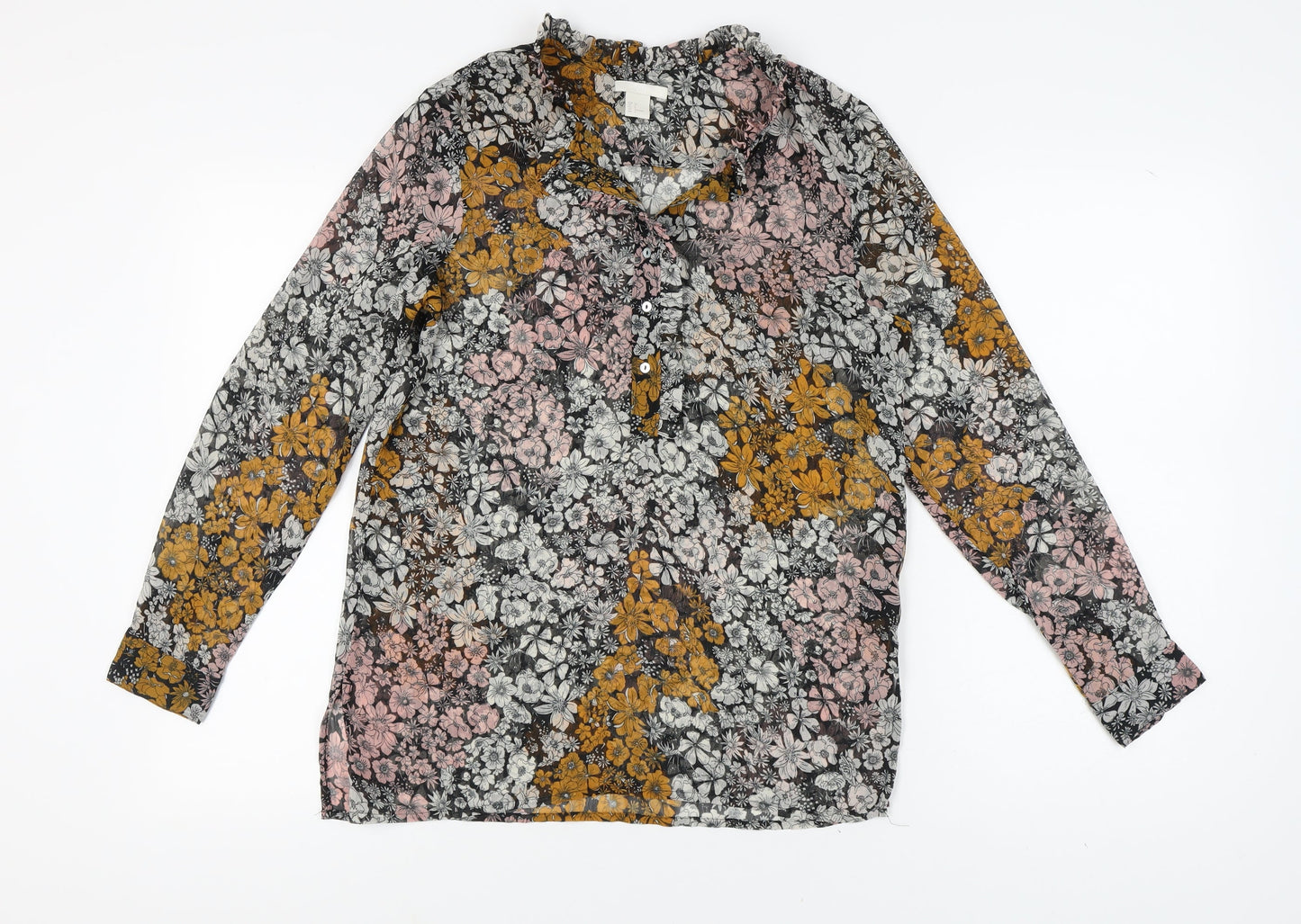 Womens UK Size 8 H&M Multicoloured Basic Blouse