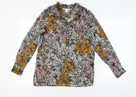 Womens UK Size 8 H&M Multicoloured Basic Blouse