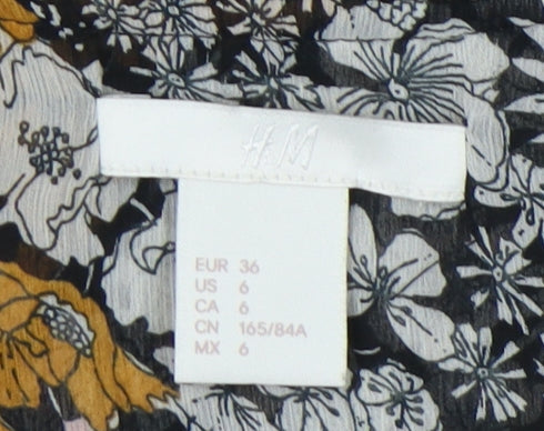 Womens UK Size 8 H&M Multicoloured Basic Blouse