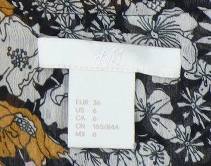Womens UK Size 8 H&M Multicoloured Basic Blouse