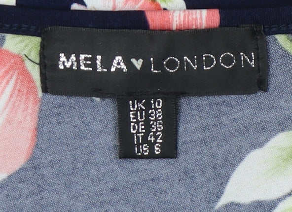 Mela London Women's Multicoloured Floral Wrap Dress