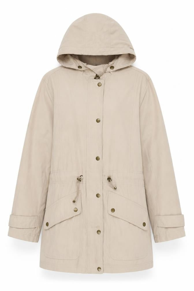 Womens UK Size 14 Daxon Beige Parka Coat