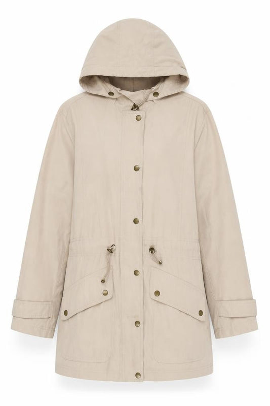 Womens UK Size 14 Daxon Beige Parka Coat