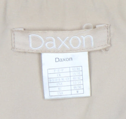 Daxon Women's Beige Parka Coat Size 14 Hooded Casual