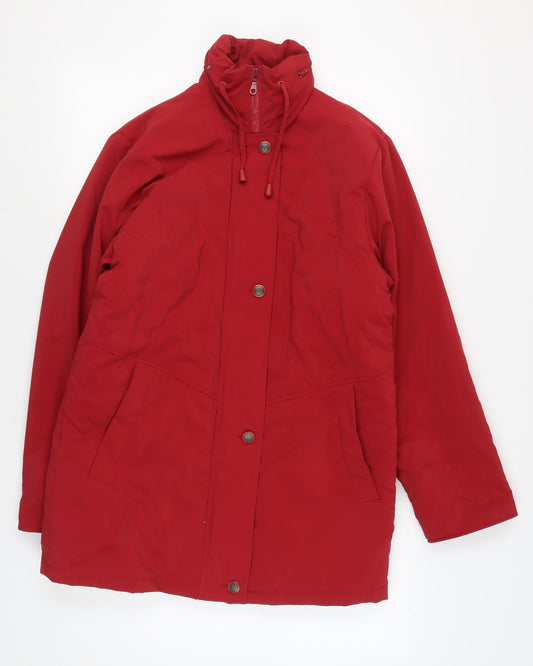 Daxon Women's Red Quilted Jacket, Size 12