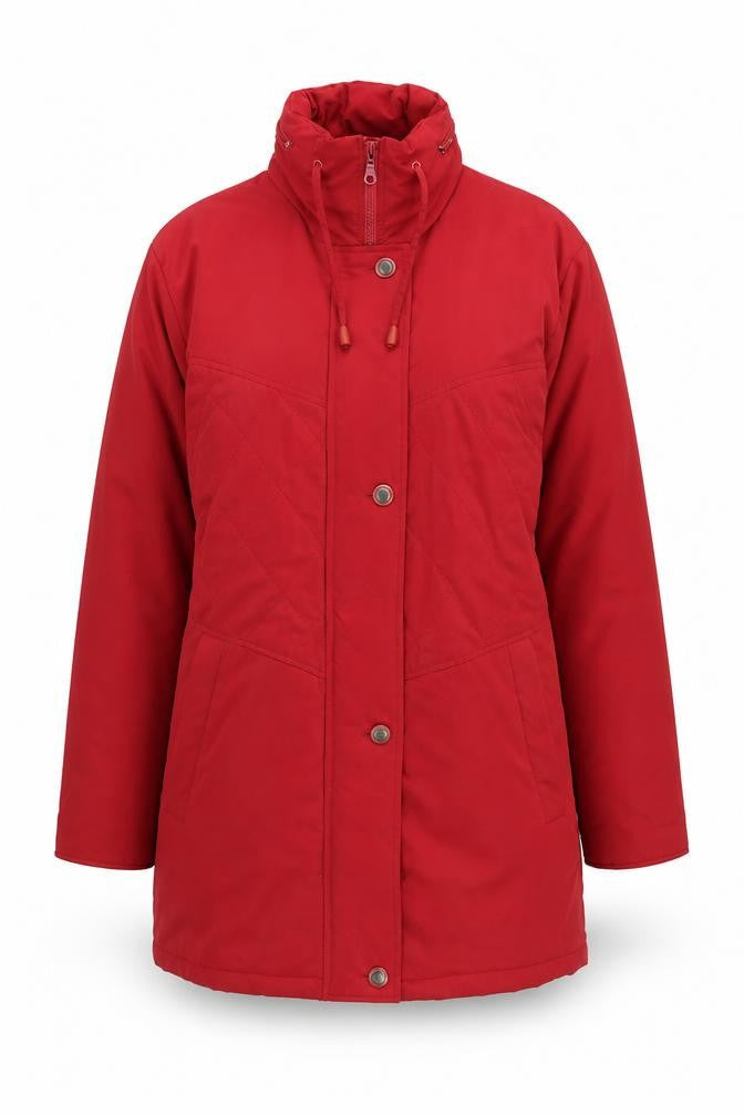 Daxon Women's Red Quilted Jacket, Size 12