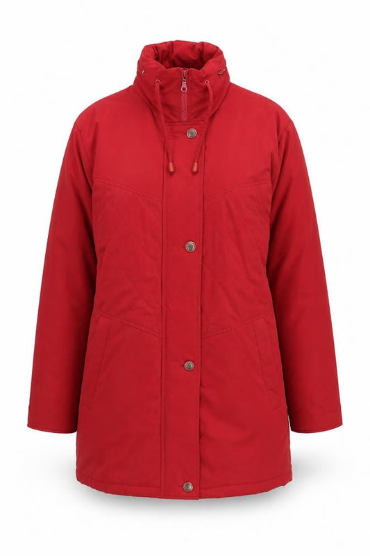 Daxon Women's Red Quilted Jacket, Size 12