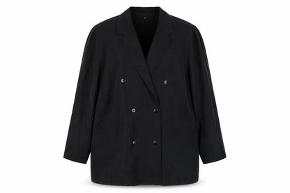 New Fast Women's Black Double-Breasted Blazer, Size 18